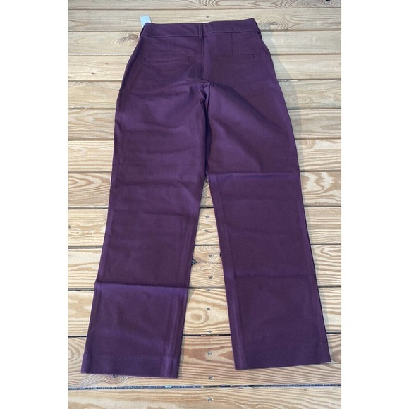 NWT Old Navy High Rise Pixie Pants Size 6 Women’s Maroon - Picture 2 of 9